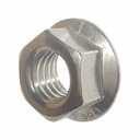 Fastenere Serrated Flange Nuts – 1/4"-20 (50-Pack), Durable Stainless Steel 18-8 Hex Lock Hardware Nuts, Corrosion-Resistant, Coarse Plain Finish for Home, Automotive & Industrial Use