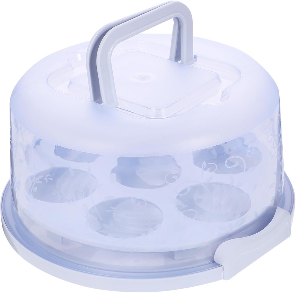 Cabilock Cupcake Packing Box with Handle Portable Cake Carrier for Transporting Desserts Cake Tray with Lid for Storing and Organizing Pies and Treats