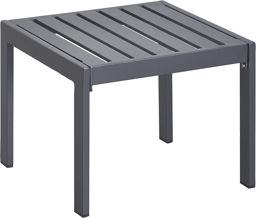 Tommy Hilfiger Monterey Modern Patio Outdoor Furniture Collection, Weather Resistant, Easy Assembly Metal Frame, Side Table, Navy Blue & Dark Gray