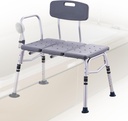 VEVOR Tub Transfer Bench for Bathtub, Adjustable Shower Seats for Adults, Lightweight Shower Bench for Elderly and Disabled, Non-Slip Bath Seats with Armrest and Reversible Backrest, 400lbs Capacity