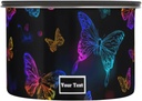 ALAZA Neon Rainbow Butterfly Airtight Coffee Bean Canister Customed 17oz Food Storage Containers with Lids For Gournd, Tea, Sugar, Flour, Rice, Cereal, Candy Cookie Jar