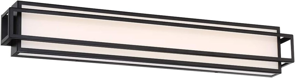 WAC Lighting WS-26930-BK DweLED Equation 30in LED Bathroom Vanity & Wall 3000K in Black Light Fixture, 30 Inches