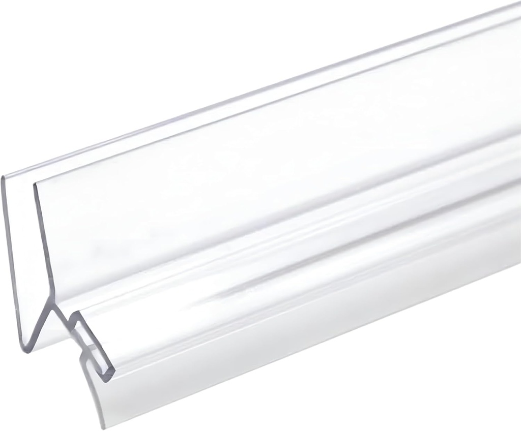 KC Hardware 95 Inch Frameless Shower Door Side H-Jamb Seal, Glass Shower Door Seal Strip (135 Degree) for 3/8 Inch (8-10mm) Thick Glass, Water Guard That Prevents leaks, Ultra Clear