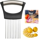 Stainless Steel Onion Slice Holder, New Onion Holder for Slicing, Lemon Slicer Vegetable Cutter, Chopper Slicing Assistant Tool for Potato, Tomato, Meat, Onion Home Kitchen Tools