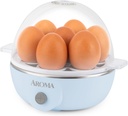 AROMA® Overly Easy Egg Cooker, Steamer, and Electric Egg Poacher | XL Capacity Egg Steamer Fits 7 Eggs