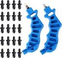 2-in-One Drip Irrigation Tubing Hole Punch Tools, 1/4 Inch Hole Punch Fitting & Emitter Insertion, Drip Line Plugs Goof Plugs