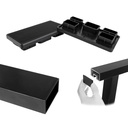 Muzata HL10 HL11 HL12 Aluminum Flat Handrail Accessories - 2Pack Handrail End Cap Universal Black Nylon, HA32 BNN