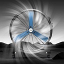 Cooling Fan Can Swing Left and Right Swamp Cooler Air Conditioner Room Cooler for Bedroom with Universal Wheels and Handles Multi-Speed Wind Speed Adjustment