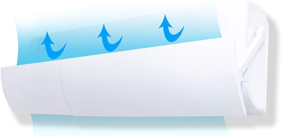 Universal Air Conditioner Deflector, Adjustable and Retractable Anti-Direct Blowing Shield, Telescopic Wind Direction Registers, Ideal for Window Units and Indoor Comfort (white)
