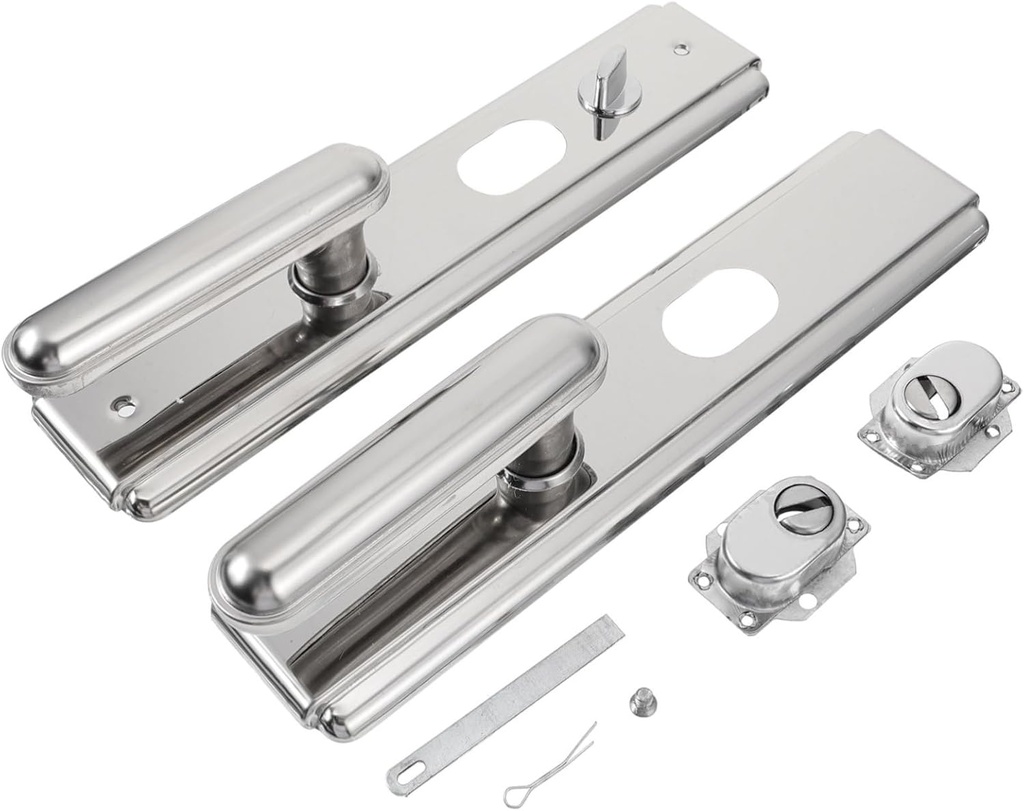 Stainless Steel Entry Door Pull Handle Indoor Door Knob with Satin Finish Heavy Duty Smooth Surface Pull Knob for Bedroom Office Fits Standard Thickness