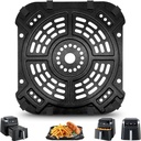 Air Fryer Grill Plate for Ninja AF181 Air Fryer Pro XL 6-in-1 6.5 QT, 8.5''×8.0'' Air Fryer Accessories Rack Tray Grill Pan Crisper Plate Replacement Parts with Rubber Bumpers