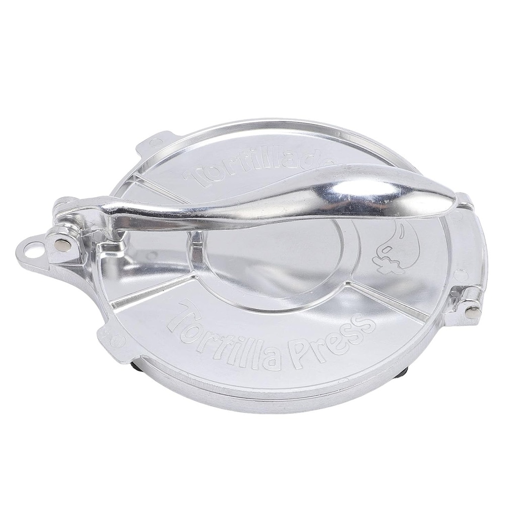 Tortilla Press 8in Cooker Aluminium Alloy Dough Press Tortilla Thinning Multifunctional Kitchen Utensil Tool (Silver)