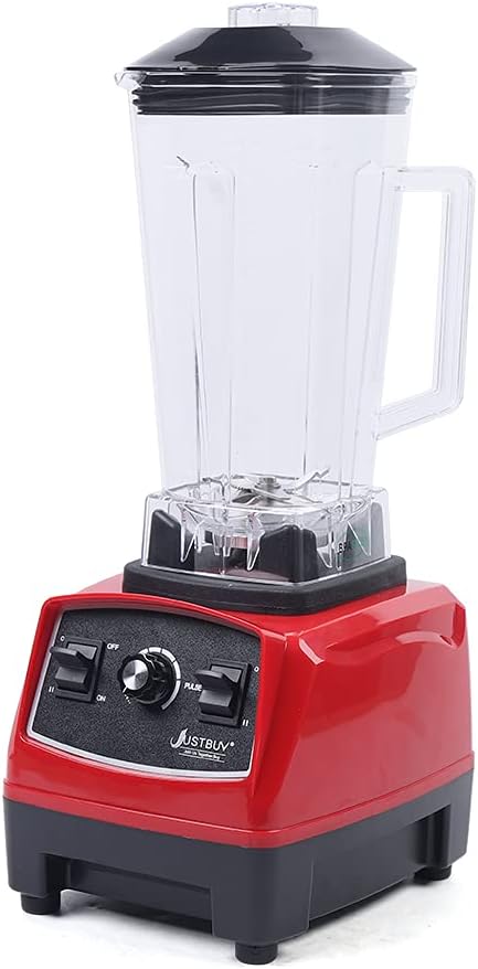 Quiet Blender, 2L Countertop Blender, Soundproof Blender Household Kitchen Blender for Crushing Ice Fruit Juicer Smoothie Mixer 2200W (Red)