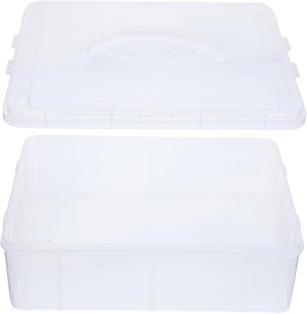 Garneck Cupcake Carrier Storage Box Handle Transparent Dessert Container for Muffins Pastries and Treats Versatile Packaging for Parties and Events