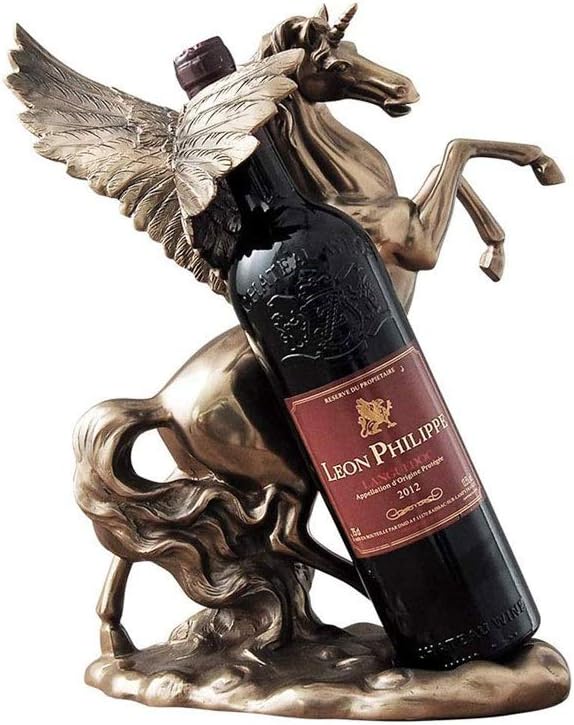 Wine Rack Wine Storage Holder Pegasus Wine Rack Decoration Personality Home Kitchen Restaurant Resin Wine Rack Countertop Cabinet Cellar Wine Storage
