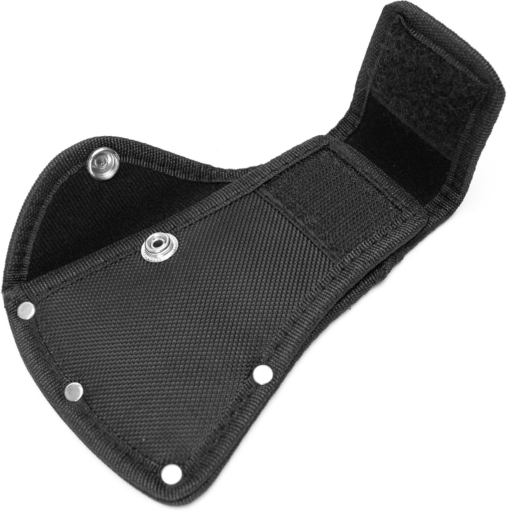 Axe Blade Cover Sheath 6.1''x4.1'' for 1-1/4lb Axe, Hatchet Head Holster with Double Snap Closure, Protective Nylon Case for Outdoor Hiking Work Camping Blade Protection, Fits Small Axes