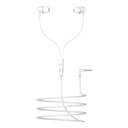 boAt Bassheads 213L, 10mm Drivers, Signature Sound, in-Line Microphone, Integrated Controls, 3.5mm L-Shaped Connector & 120cm Braided Cable Wired Earphones with Mic (Active White)
