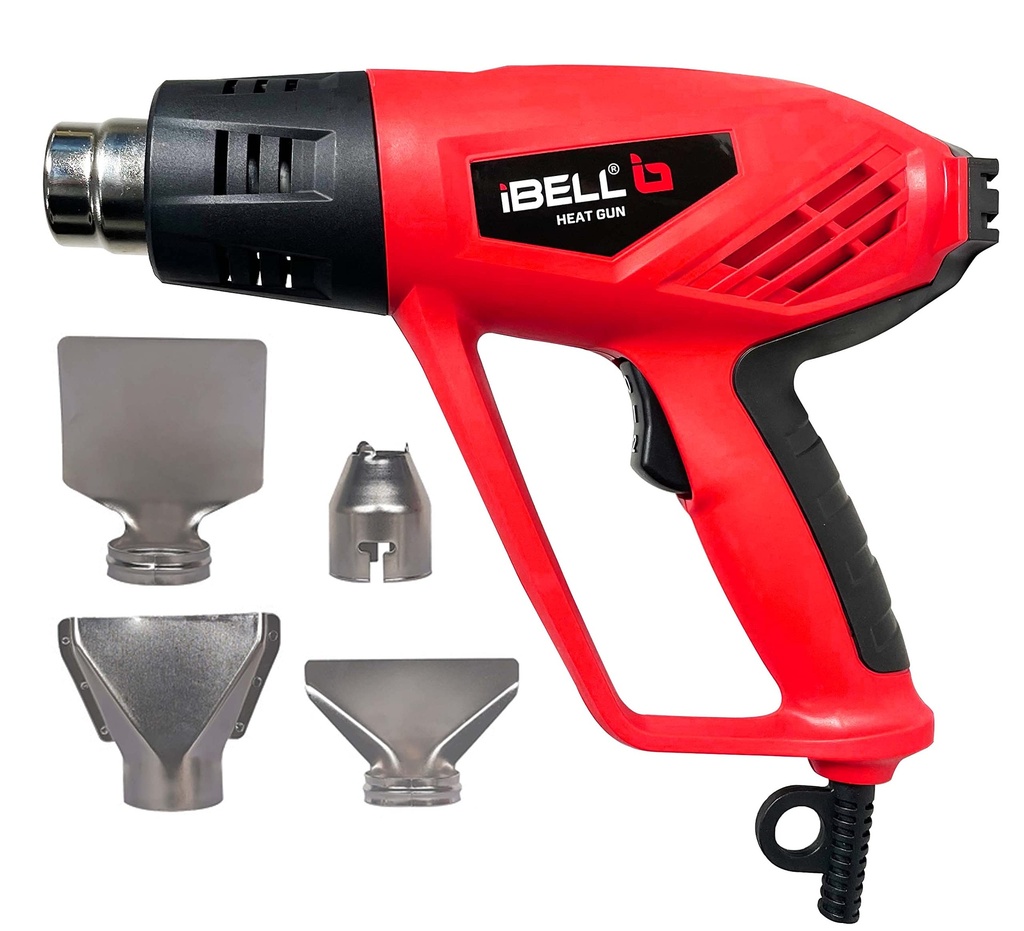 IBELL IBL HG20-82C Hot Air Tool 2000W, Dual Temperature Heat Gun with 350°C & 550°C Settings, 250L/min & 550L/min Air Flow, Hot Air Gun for Paint Removal, PVC Shrinking & DIY Work - 6 Months Warranty