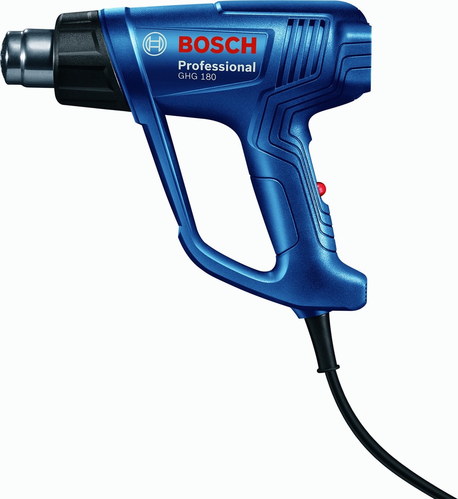 BOSCH GHG 180 Hot Air Gun/Heat Gun | 1800W | 3 Temperature Stages (60/350/550°C) | 1-Second Heat-Up | Overheat Protection | 0.75 kg | for Paint Removal & Shrink Wrap | 1 Year Warranty