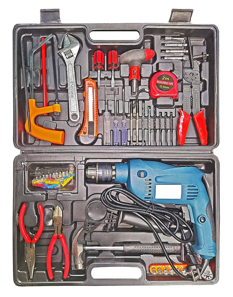 shopper 52.com 13mm 750W Electric Drill Machine Combo Tool Kit Set, Multicolour