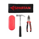 Spartan 3 Piece Hand Tool Kit with 8 Inch Combination Plier, 11 Inch Claw Hammer & 5 in 1 Screwdriver Set | Multipurpose Repair Tools for Home, Office, DIY, Electrical & General Maintenance