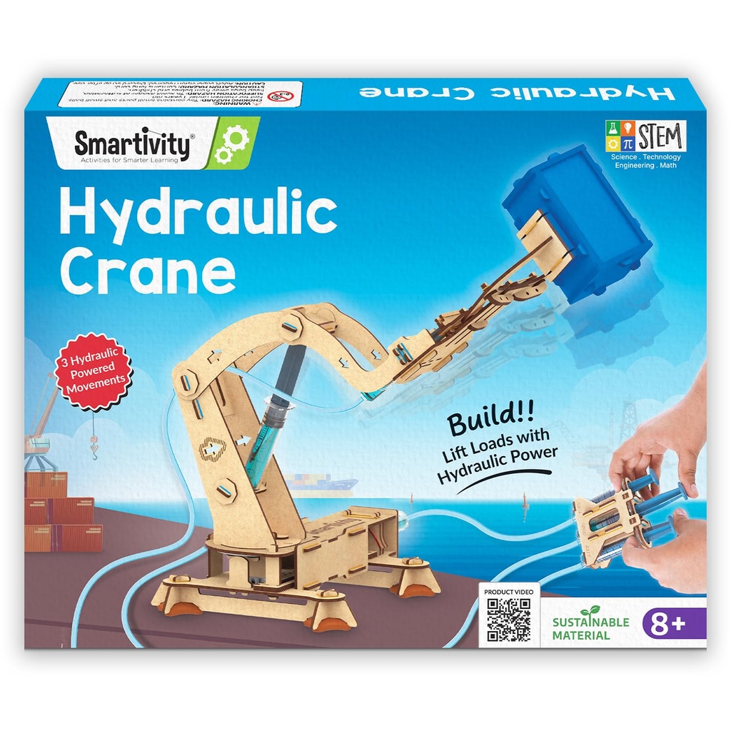 Smartivity Hydraulic Crane | STEM DIY Construction Toy for Kids 6+ Years
