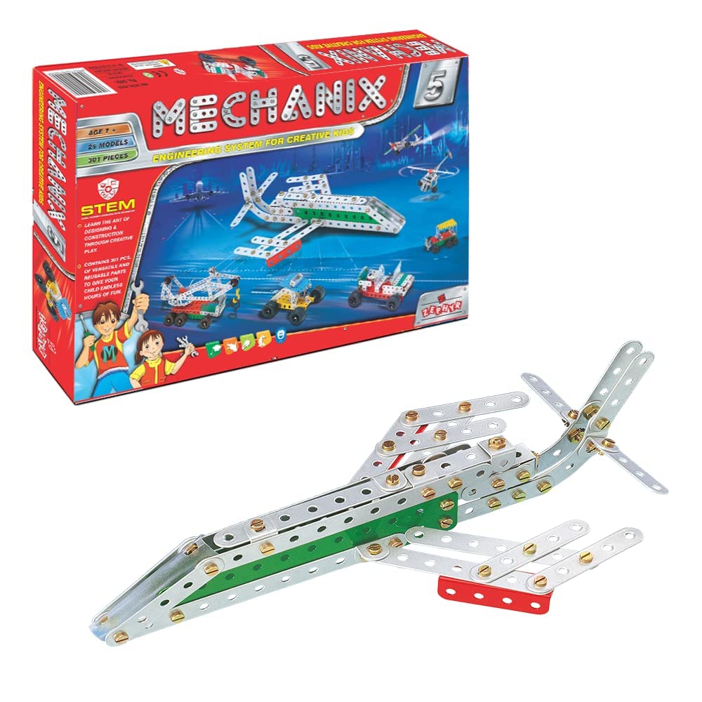 Mechanix-5 STEAM Educational Toy, Building and Construction Set for Boys and Girls Age 7+ Years