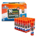 Elmer's All Purpose School Glue Sticks, Acid-Free and Washable, Clear, 7 Grams, 30 Count - Craft Projects, Poster, Classroom Supplies, #1 Teacher Brand