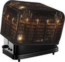2 Slice Toaster Covers Bread Machine Cover Quilted Dustproof Fingerprint Protectors Small Washable Appliance Cover Book Room Mysterious Library Bread Maker Dust Protection Universal Size