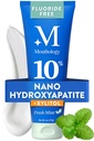 Mouthology 10% Nano Hydroxyapatite Toothpaste Fluoride Free, Whitening*, Rod Shaped nHA, Xylitol Toothpaste for Adults, Enamel Care*, Sensitive Teeth*, SLS Free, Mint 4oz (USA Made) Package May Vary