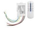 Roboway 4-Way ON/Off 220V-240V Light Digital Remote-Control Wireless Wall Switch with RF Remote Control (RW-RF031)