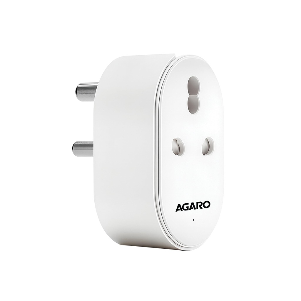 AGARO Regency 16A Wi-Fi Smart Plug with Energy Monitoring & App Control, Compatible with Alexa & Assistant, Voice Control for Geyser, AC & Other Heavy Appliances, Timer & Scheduling, White