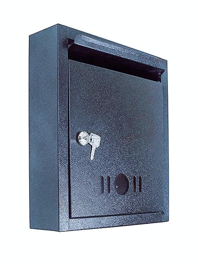 Mail Box Letter Box for Home and Gate Wall Mount Box Black (Size 11 * 9 * 3 inch)