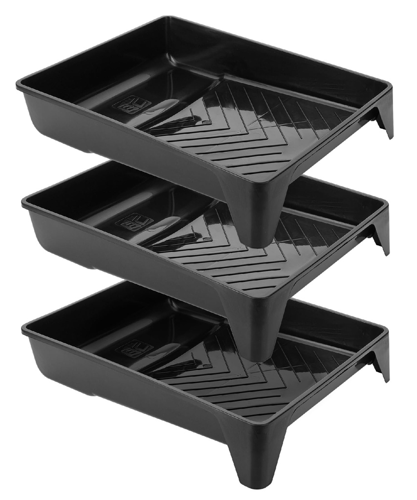 Bates- 9 Inch Paint Tray, 3 Pack,Paint Roller Tray with Deep Capacity