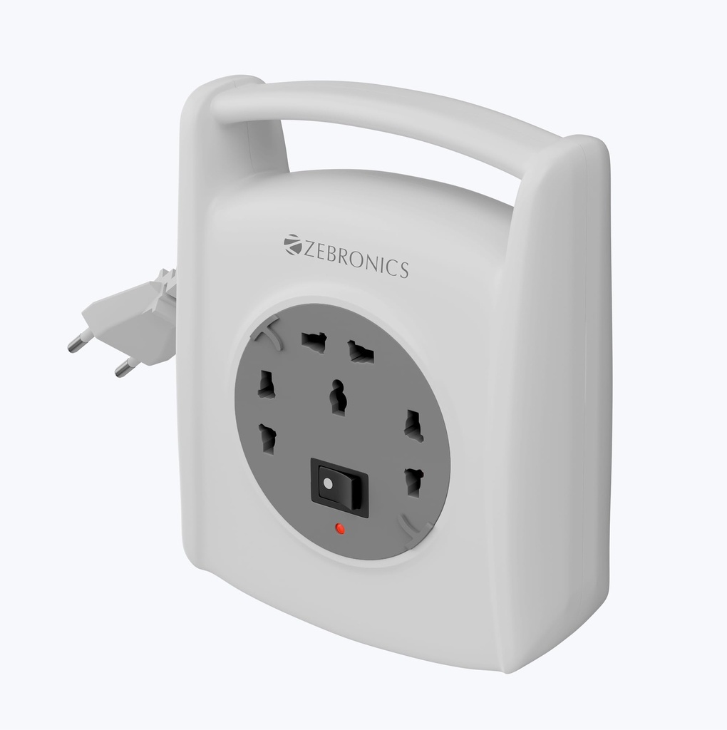 Zebronics Power Block 138, 2 Pin Flex Box with 8 Meter cable, Power Extension Board, 1500 Watts, 6 Amps, 3X Universal Socket, Carry Handle, LED Indicator, On/Off Switch, for Office and Home Appliances
