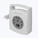 Zebronics Power Block 138, 2 Pin Flex Box with 8 Meter cable, Power Extension Board, 1500 Watts, 6 Amps, 3X Universal Socket, Carry Handle, LED Indicator, On/Off Switch, for Office and Home Appliances
