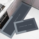 VERVENIX 2 Pcs Kitchen Mats Set – Waterproof Memory Foam Anti-Fatigue Mat Non-Slip Rug for Kitchen, Sink, Laundry & Home Office – 120x40 cm + 40x60 cm (Cooking Time Design)