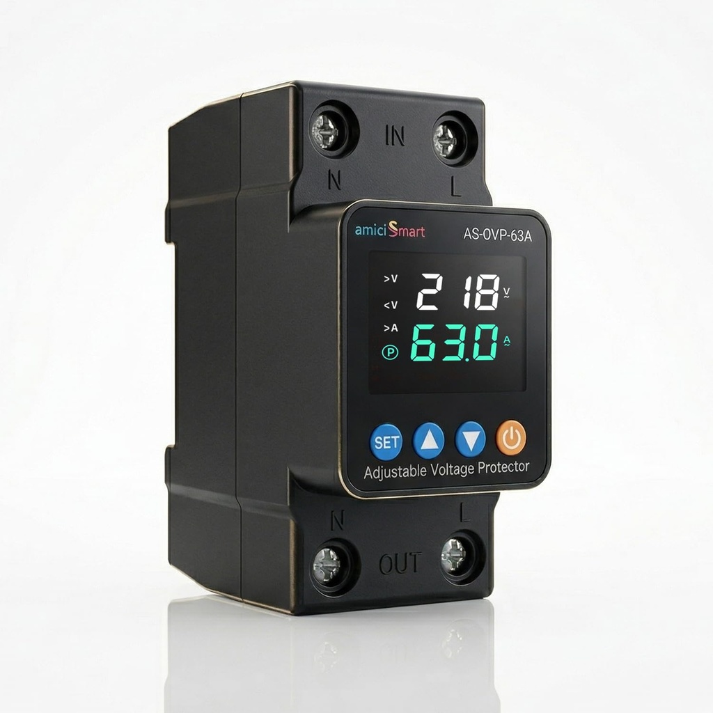 amiciSmart 63A Automatic Over/Under Voltage and Over Load Protection