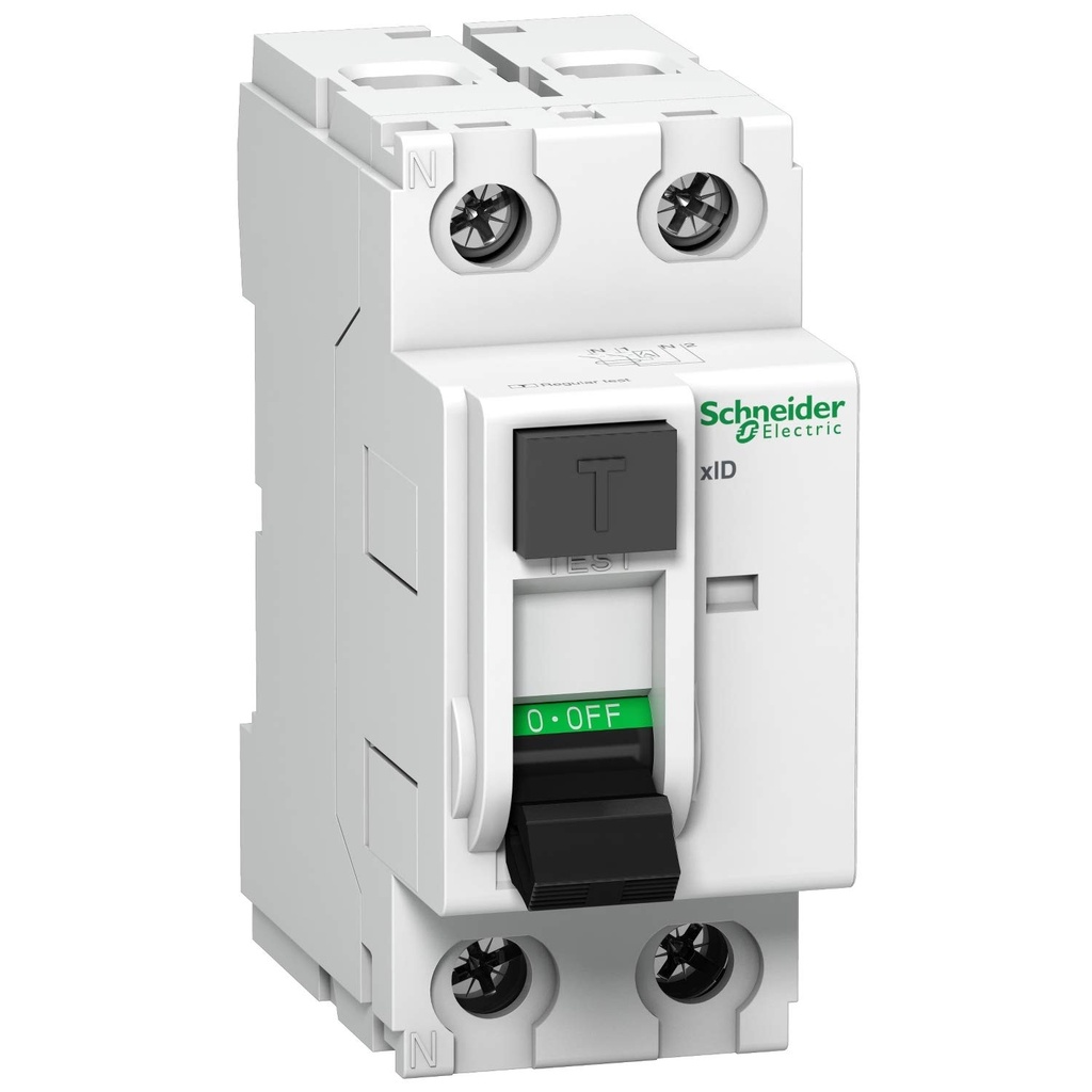 Schneider Electric Acti9 RCCB 40A DP 30mA (A9N16204) | AC Type Residual Current Circuit Breaker | Protects from Electric Shock & Fire | DIN Rail Mount, IP20, 230–240V, IEC/EN 61008-1 Compliant