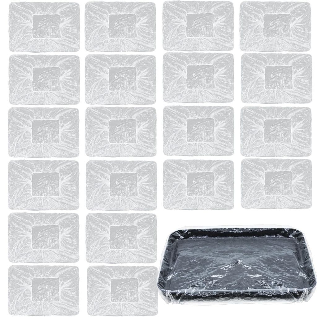 20Pcs Disposable Paint Tray Liners 18 Inch Paint Roller Tray Liners Paint Pan Liners Plastic Paint Tray Liner Bag Covers Large Paint Roller Tray Liner Set for House Walls Ceilings Painting