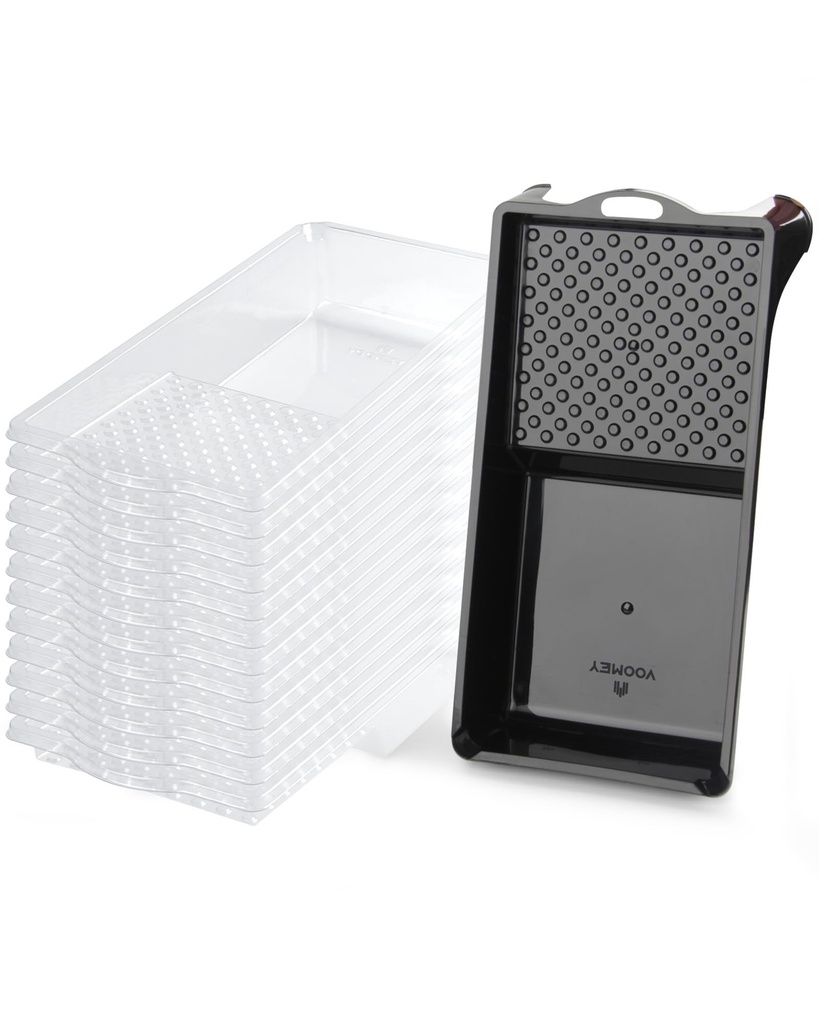 Voomey 4 Inch Paint Tray Set - Paint Tray with 12 Pcs Paint Pan Liners
