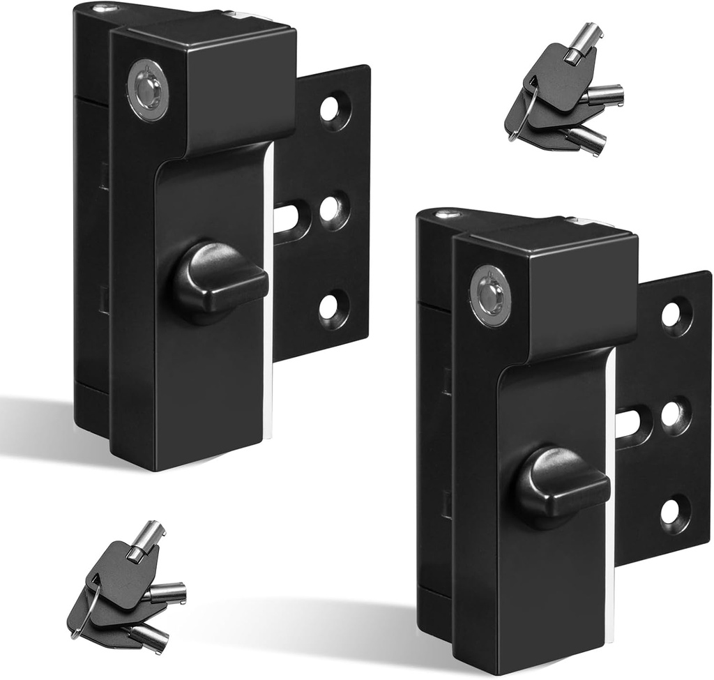 Door Reinforcement Lock with Lockable Feature, 2 Pack, Extra Heavy Duty Version, Prevent Kick-ins or Unauthorized Exit, for Child Safety, Security Lock Inside for Front Door/Bedroom