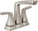 Delta Faucet Vesna Centerset Bathroom Faucet Brushed Nickel, Bathroom Sink Faucet, Drain Assembly, Worry-Free Drain Catch, SpotShield Brushed Nickel 25789LF-SP
