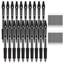 Shuttle Art Black Gel Pens, 48 Pack(20 Pens with 28 Refills) Retractable Medium Point Rollerball Gel Ink Pens Smooth Writing with Comfortable Grip for Office School Home Work