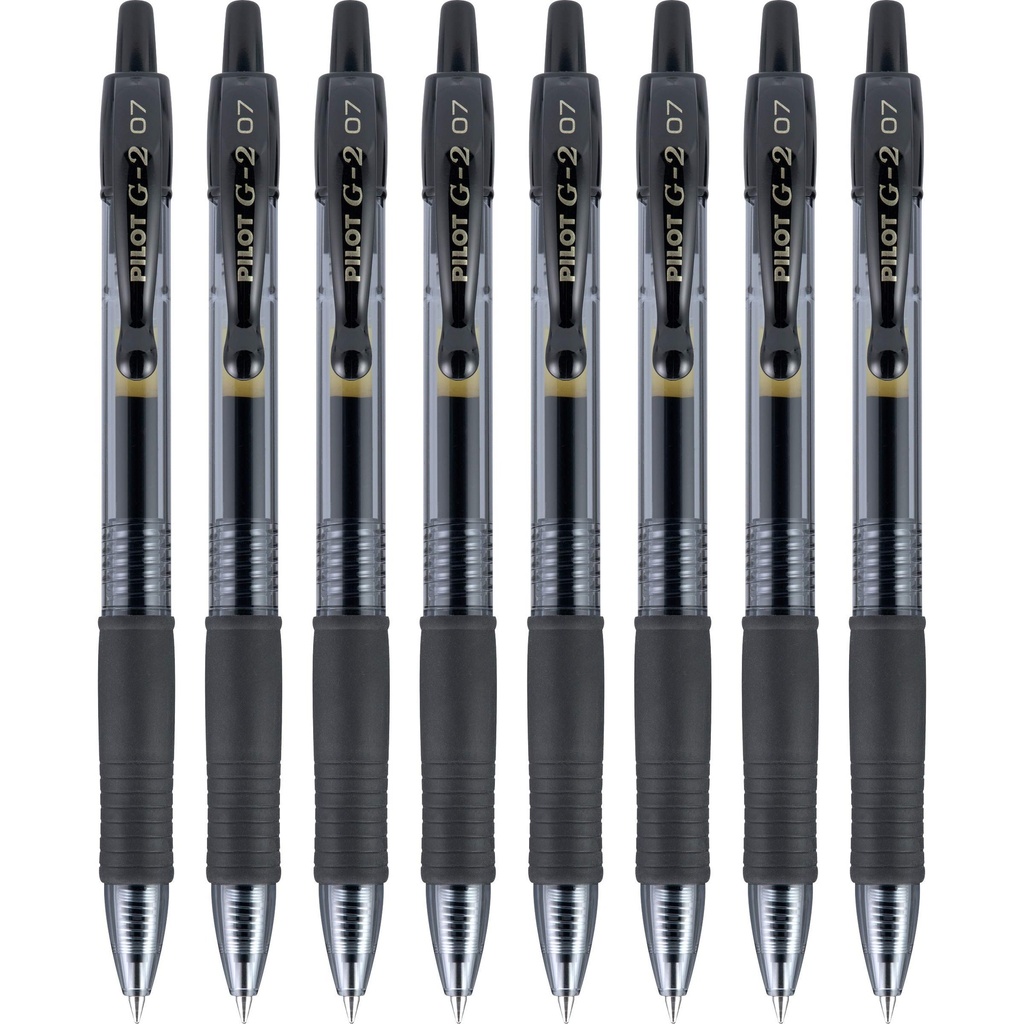 PILOT G2 Premium Gel Pens, Fine Point 0.7mm, Black Ink, 8-Pack