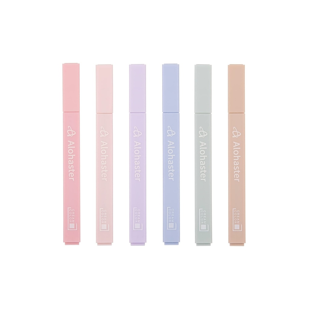 Alohaster Highlighters, HPSIZEE-6-T, 6 Pack - Happiness