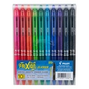 PILOT FriXion Clicker Gel Ink Pens 0.7mm, Assorted Colors, 10-Pack