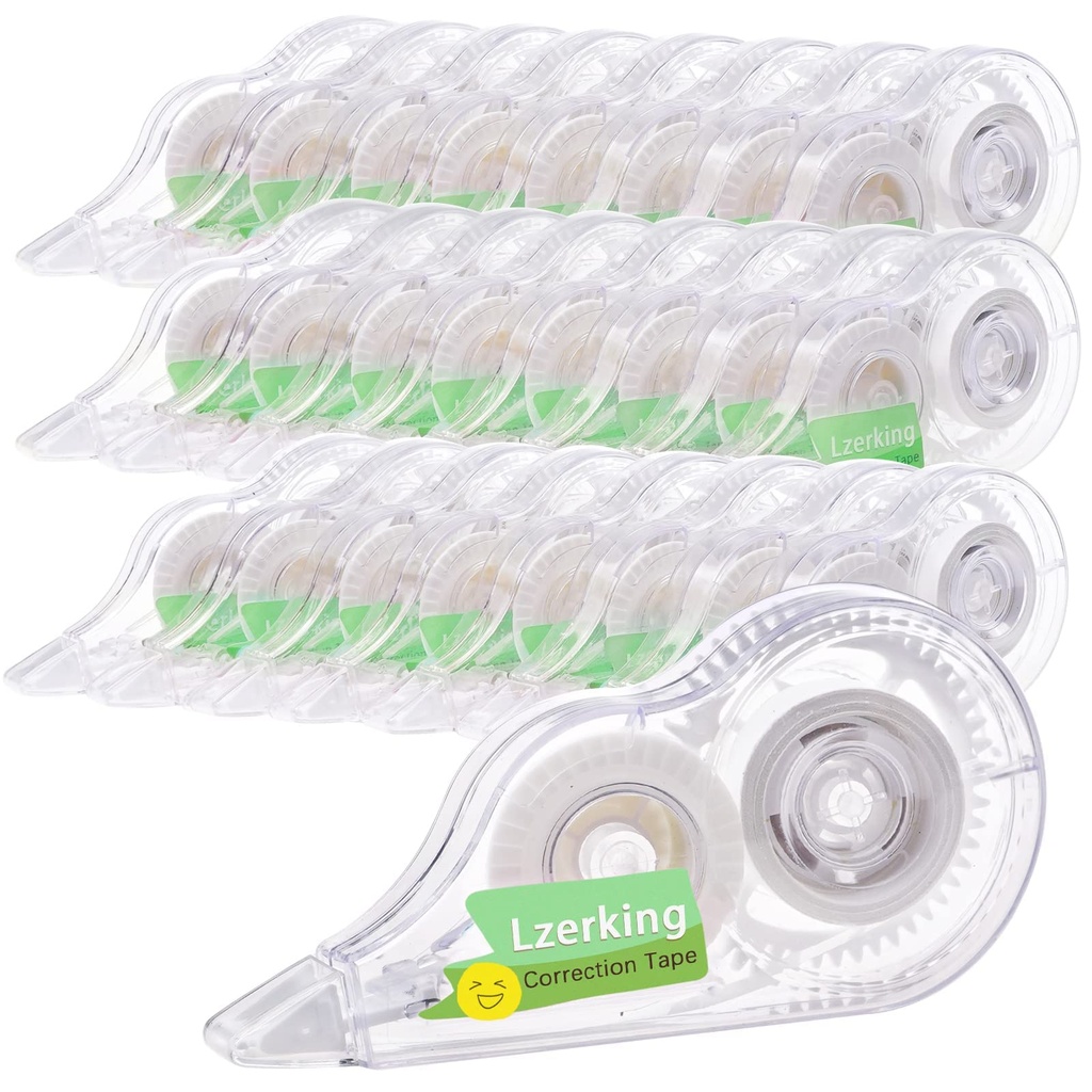 Lzerking Correct Correction Tape,White,32-Count