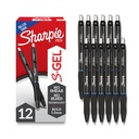 Sharpie S-Gel Bold Point Blue Gel Pens for Teachers, School & Office, Ideal Pens for Journaling, Drawing & Studying, Bold Point, 1.0mm, Smooth Writing, 12-Pack
