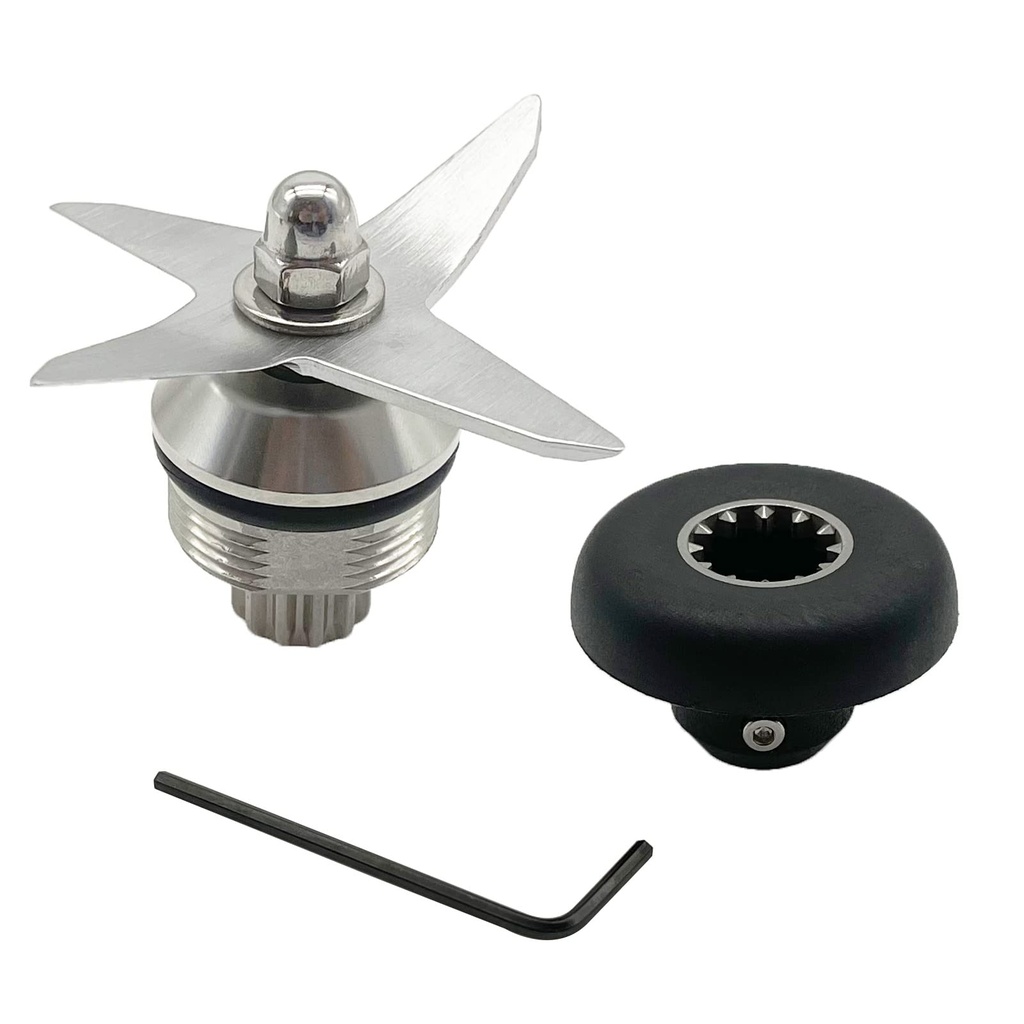 Blender Wet Blade Replacement Assembly with 891 Drive Socket 1151 1152 STM102R 104675-1 Compatible with Vitamix 500 5200 6300 VM0103 Standard 1195 15504 15643 15652 58625 58805 64oz and 32oz Container